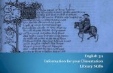 English 311 english  library skill sessions for 3rd year dissertation students