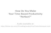 Introducing Perfect Time-Based Productivity - the Book
