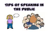 Tips of speaking in the public