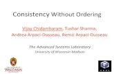 Consistency Without Ordering