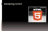 Introducing to html