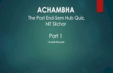 Achambha - The Post End-Sem Hub Quiz, Part 1