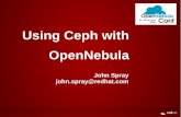 OpenNebulaConf 2014 - Using Ceph to provide scalable storage for OpenNebula - John Spray