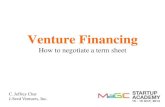 MaGIC Startup Academy Launch : Day 3 How To Negotiate A Term Sheet