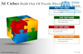 3d cubes building blocks stacked built out of puzzle powerpoint ppt slides.