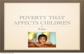 Affects from poverty on children