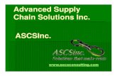 Advanced Supply Chain Solutions Inc. Ascs Inc