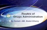 Routes of adminstration of drug