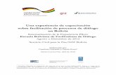Sistematización de la Experiencia Piloto de la Escuela Boliviana de Facilitadores de Diálogo.