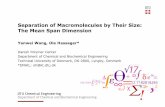 Separation of Macromolecules by Their Size: The Mean Span Dimension