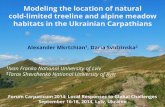 Modeling the location of natural cold-limited treeline and alpine meadow habitats in Ukrainian Carpathians