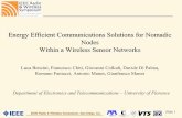 Energy Efficient Communications Solutions for Nomadic Nodes within a Wireless Sensor Networks