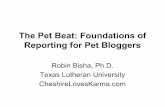 The Pet Beat: Foundations of News Reporting for Pet Bloggers