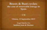 Boom & Bust cycles: the case of renewable energy in Spain