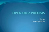 Open quiz prelims answers