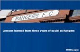 #DSGlasgow - Lessons Learned From Three Years Of Social Media At Rangers