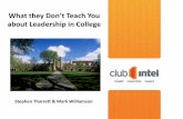 What they don’t teach you about leadership in college