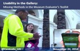 Usability in the Gallery: Missing Methods in the Museum Evaluator's Toolkit