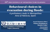 Behavioural choices in evacuations during floods: a preliminary study in Metropolitan Area of Valencia, Spain