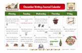 December journal activities