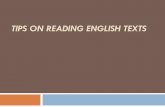 Tips on reading english texts(dicas de leitura de textos em lingua Inglesa)