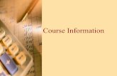 Course information