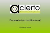 Presentación Institucional ACIERTO Comunicación, Eventos y Servicios