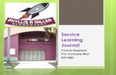 Edf 2085 service learning journal