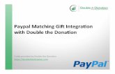 Paypal Matching Gift Integration