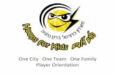 Netanya Hoops For Kids Player Orientation 2013-2014