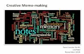 Creative memo-making in academic practice - learners and teachers 2014 nov