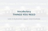 Vocabulary Unit 3 Thins You Need