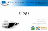 Herramientas web para docencia: Blogs