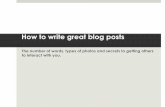 How to Write a Great Blog Post