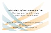 Metadata Infrastructure for OA:The Need for Article-LevelOpen-Access Metadata
