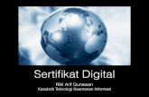 Sertifikat Digital - Kasubdit Teknologi Keamanan Informasi