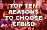 TOP TEN REASONS TO CHOOSE CFBISD