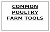 Common poultry farm tools
