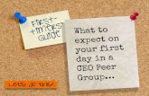 CEO Peer Groups: What to Expect on Your First Day