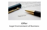 Offer - Legal Environment of Busines