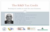 R&D Tax Credits Presentation by Steve Ragow