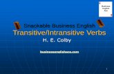 Snackable Business English -  Transitive - Intransitive Verbs
