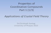 Properties of coordination compounds part 1