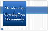 Membership Creating Your Community