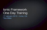 Ionic framework one day training