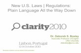 New US Laws and Regulations Requiring Plain Language