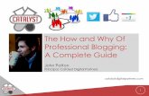 The How and Why of Professional Blogging