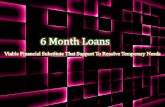 6 Month Loans - Monetary Facility For Faulty Credit Scorers