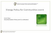 Energy Policy for Communities - Decarbonisation Policy and Co-ordination