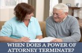 When Does a Power of Attorney Terminate?